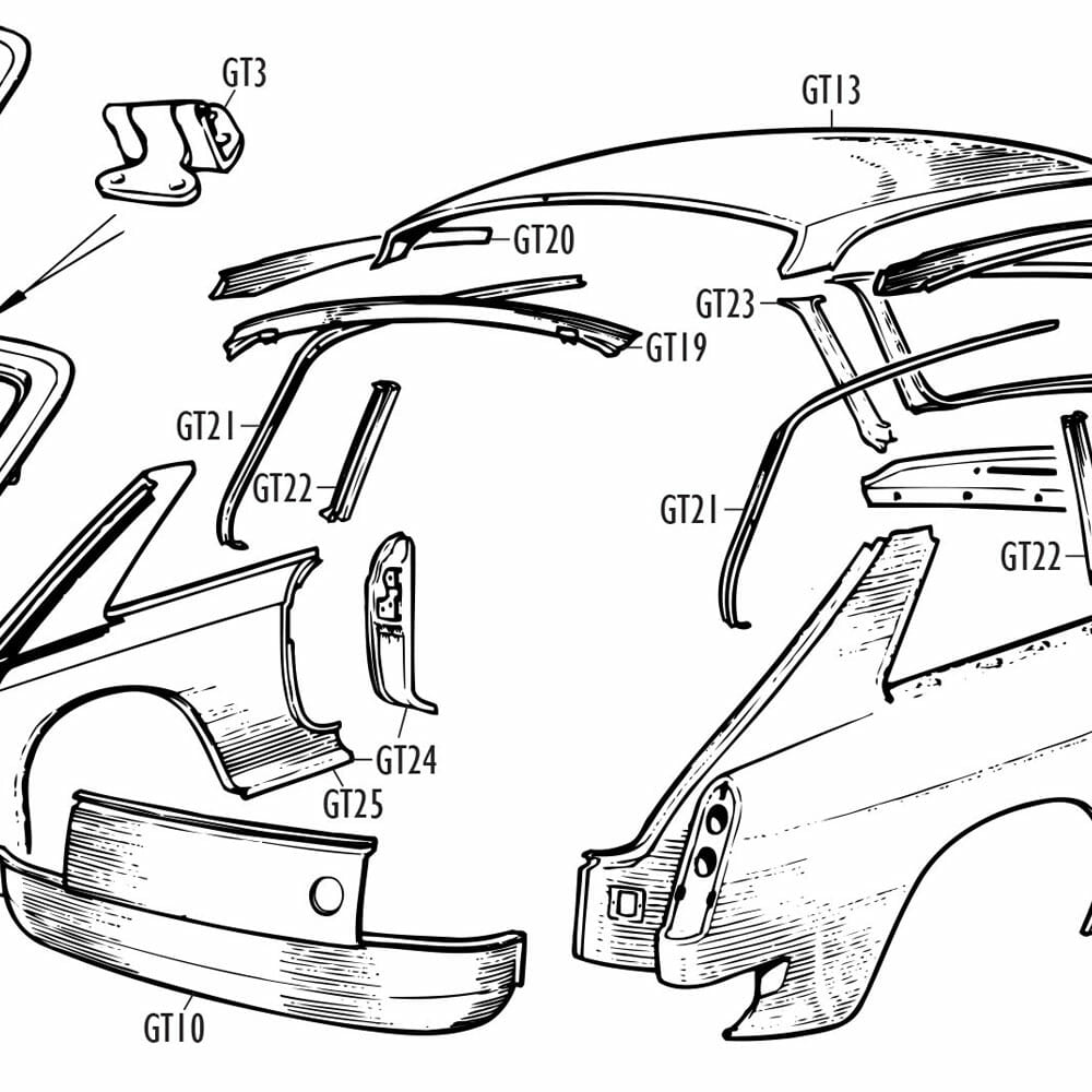 MGB GT Unique Panels