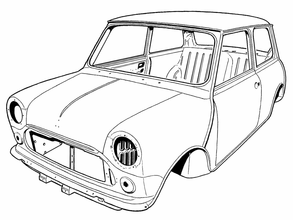 British Motor Heritage old mini drawings