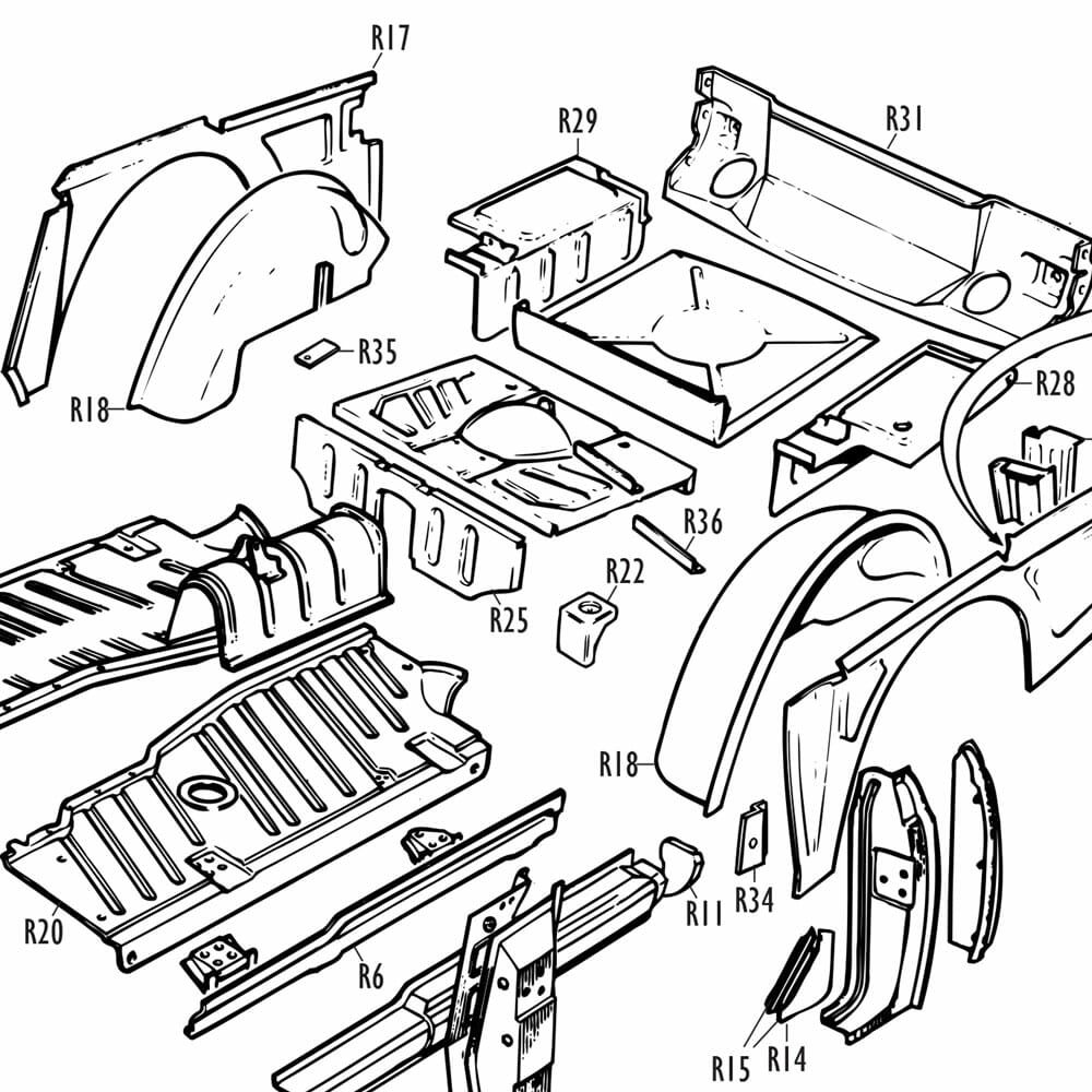 TR Centre & Rear Inner Panels