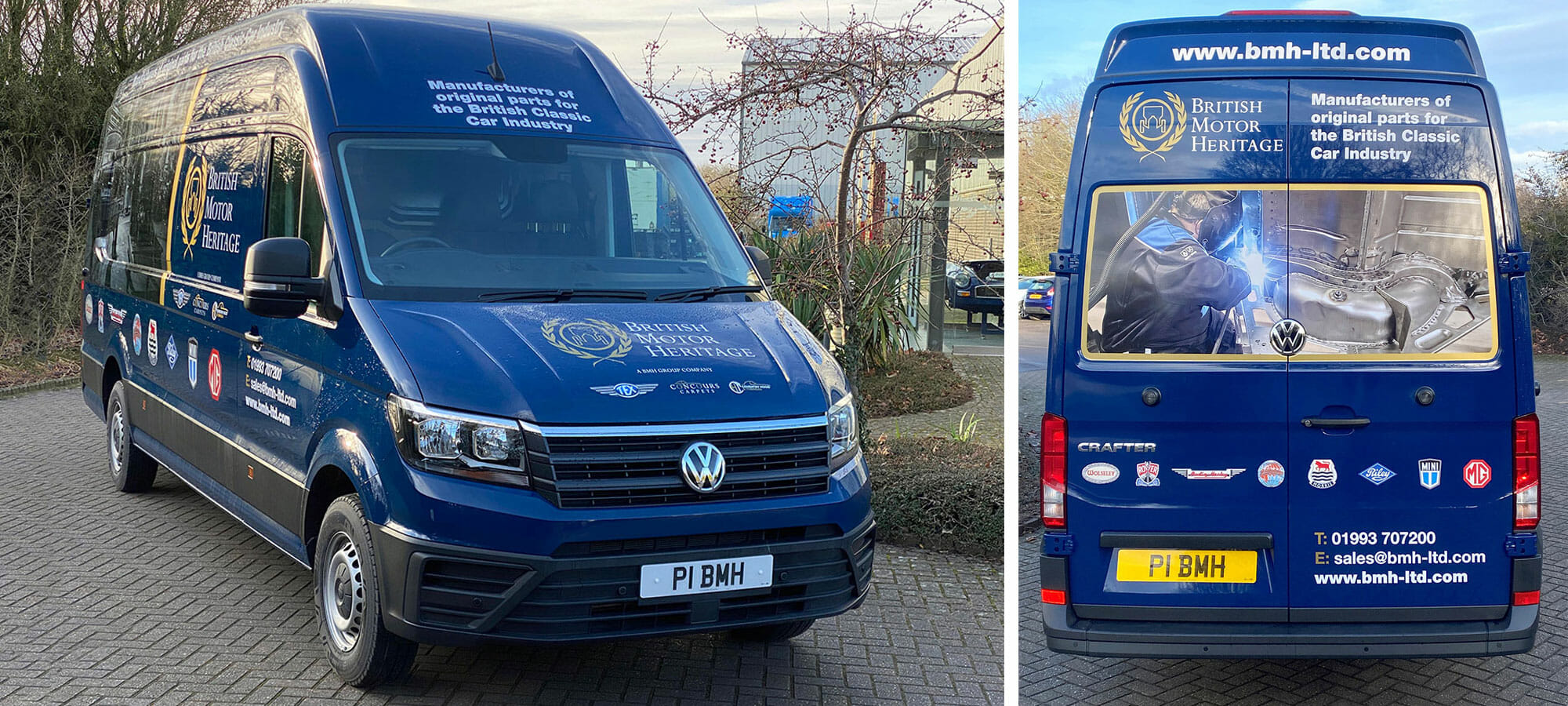 BMH New Van Livery side and Back view