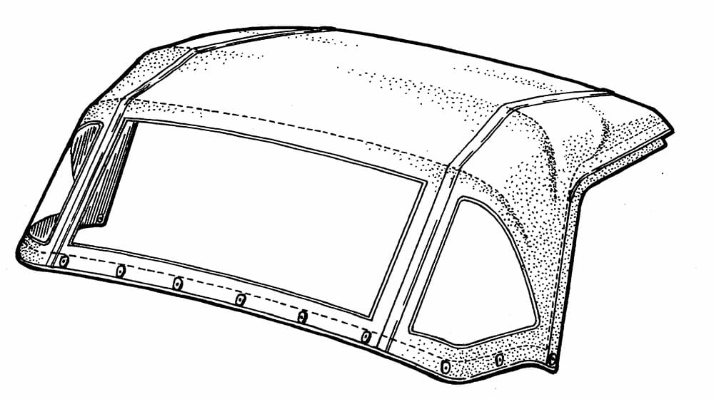 Coventry Hood & Tonneau - TR2 3A Hood 703169, 704108