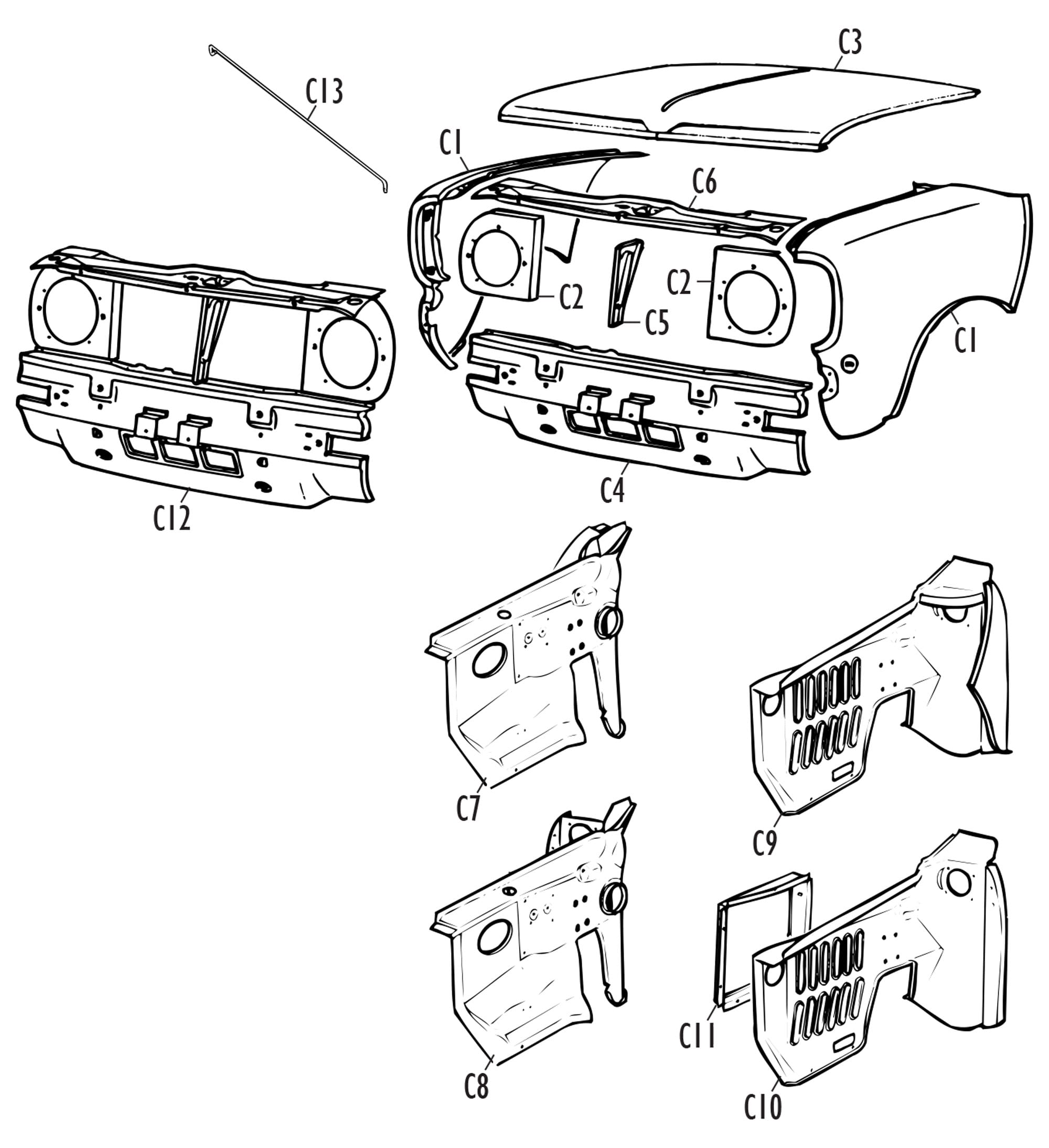 Mini Parts - Clubman Specific Panels August 25